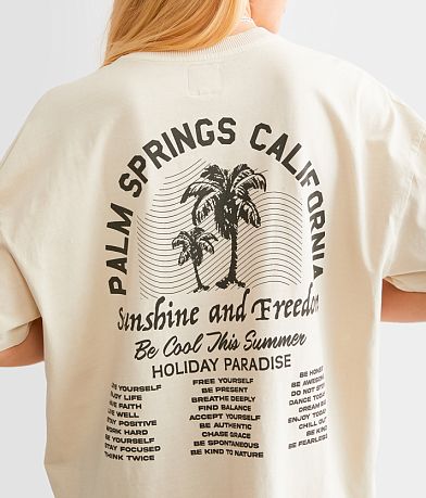 Modish Rebel Palm Springs California Oversized T-Shirt MISC_DETAIL_1