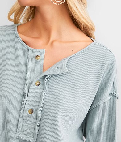 BKE Raw Edge Henley MISC_DETAIL_1