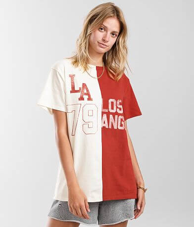 Gilded Intent Los Angeles Split T-Shirt full left side view