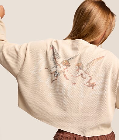 Angel Lovers Cropped Pullover thumbnail 3