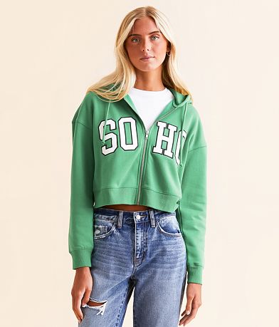 FITZ + EDDI SOHO Zip Front Cropped Hoodie FULL_LEFT_SIDE