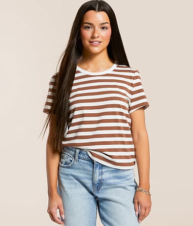 FITZ + EDDI Striped T-Shirt front view