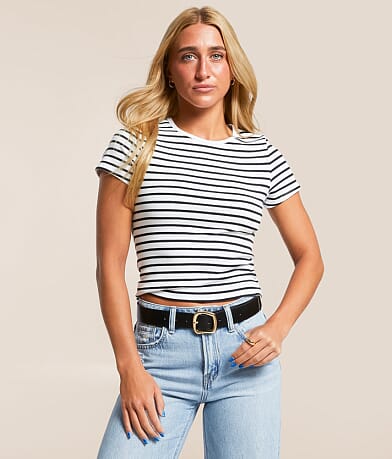 FITZ + EDDI Striped T-Shirt front view