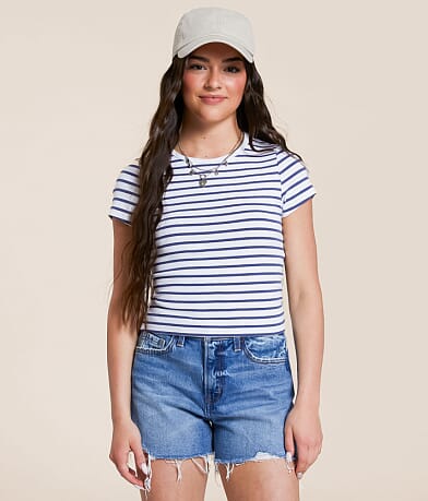 FITZ + EDDI Striped T-Shirt front view