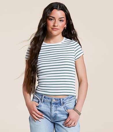 FITZ + EDDI Striped T-Shirt front view