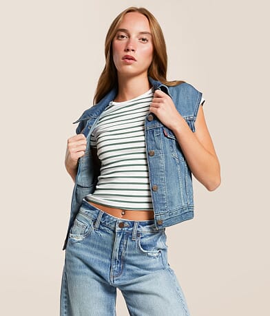 FITZ + EDDI Striped T-Shirt front view