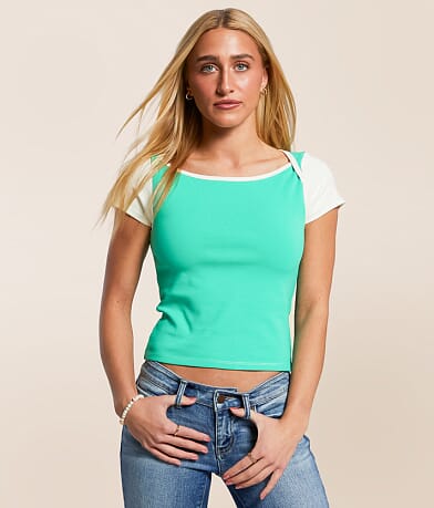 FITZ + EDDI Color Block T-Shirt front view