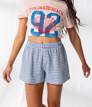 33 Coastal Gingham Boxer Short front view