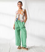33 Coastal Gingham Wide Leg Utility Pant - Women's Pants in
