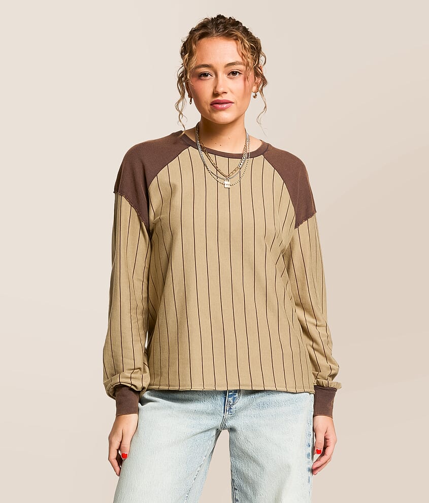 Washed Raglan Sleeve Top