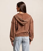 FITZ + EDDI Cropped Hoodie - Women's Sweatshirts in Cocoa Brown