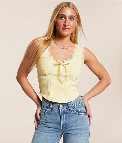 Z Supply Essy Cropped Tank Top - Women's Tank Tops in Pale Z Supply Essy Cropped Tank Top - Women's Tank Tops in Pale