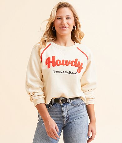 Modish Rebel Howdy Cropped Pullover front view