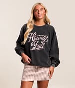 Modish Rebel Howdy Y'all Oversized Pullover - Women's Sweatshirts