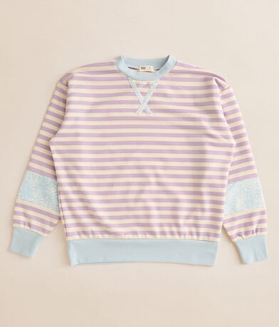 BKE Girls - Striped Pullover front view
