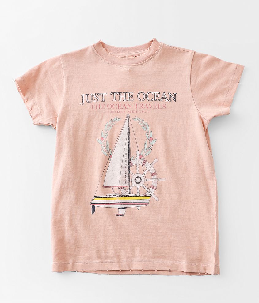 Girls - Modish Rebel Sailboat T-Shirt front view