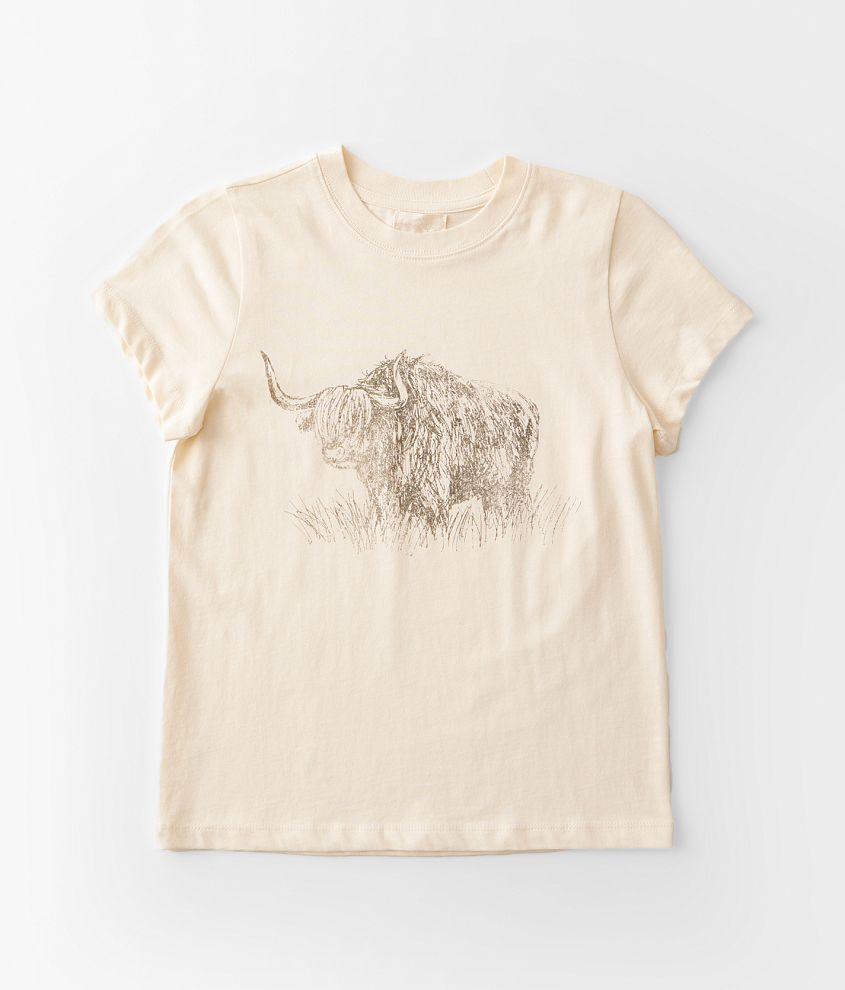 Girls - Modish Rebel Cow T-Shirt front view