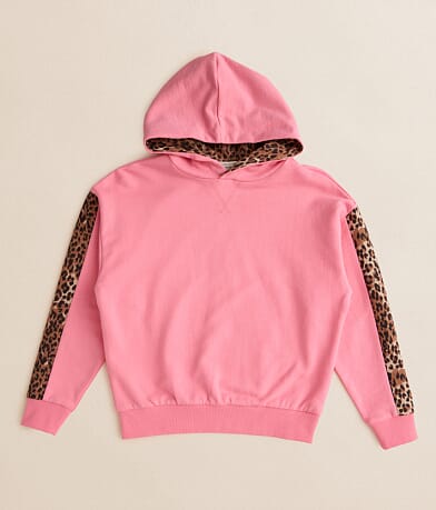 Gilded Intent Girls - Cheetah Hooded Sweatshirt front view