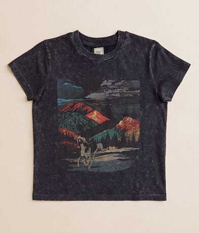 Modish Rebel Girls - Mountain Scene T-Shirt front view