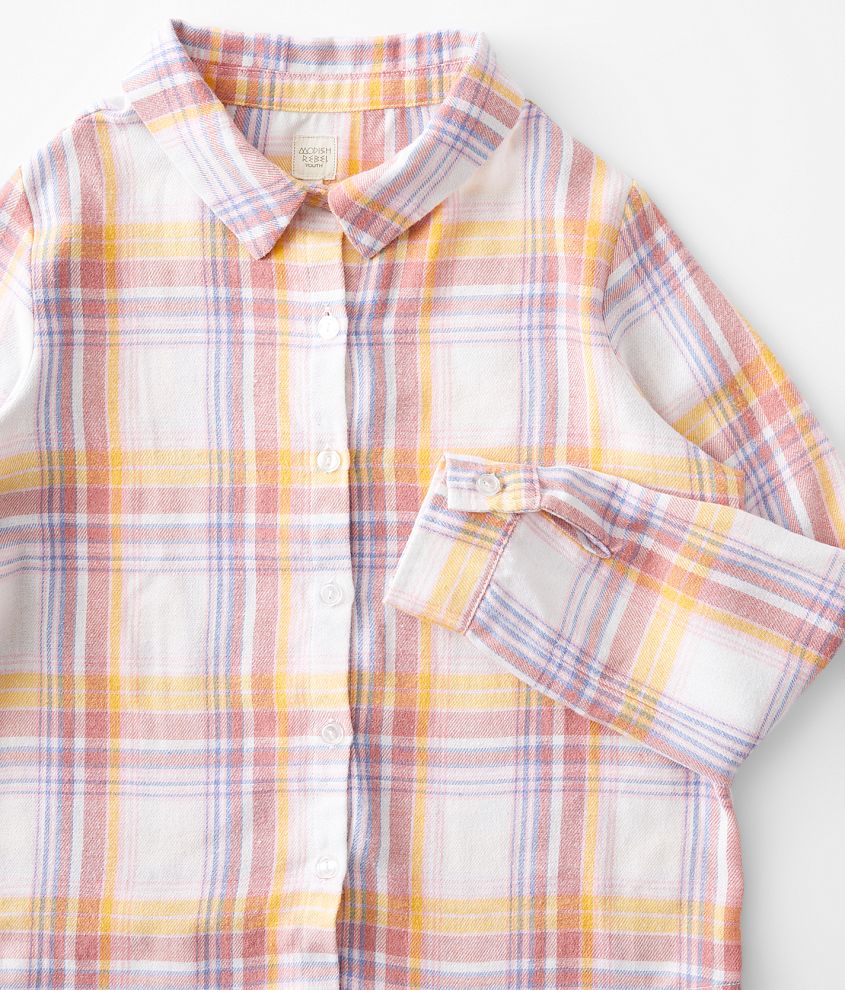 Girls - Washed Plaid Shirt