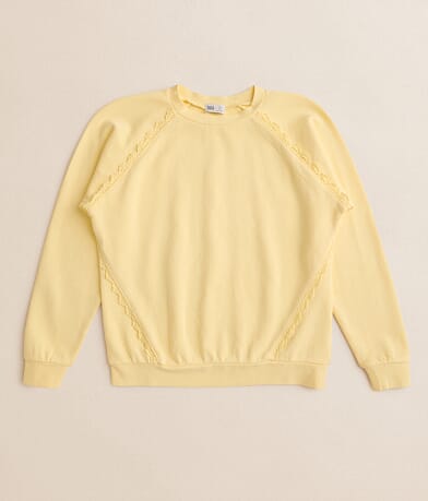 BKE Girls - Crochet Trim Pullover front view