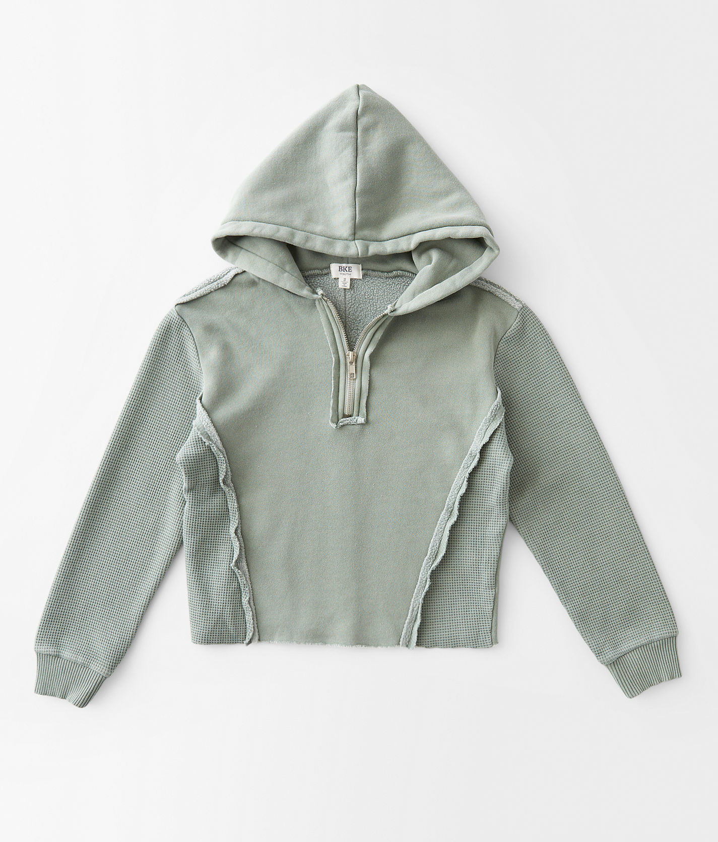 さらに100円引き◆NERDY◆raw edge hoodie Girls - BKE Raw Edge Hoodie - Girl's Sweatshirts in Hedge