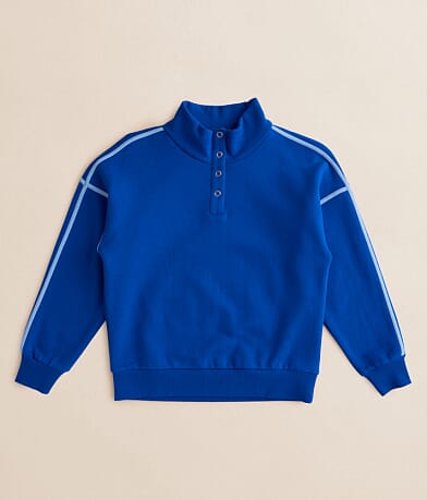 BKE Girls - Quarter Snap Pullover front view