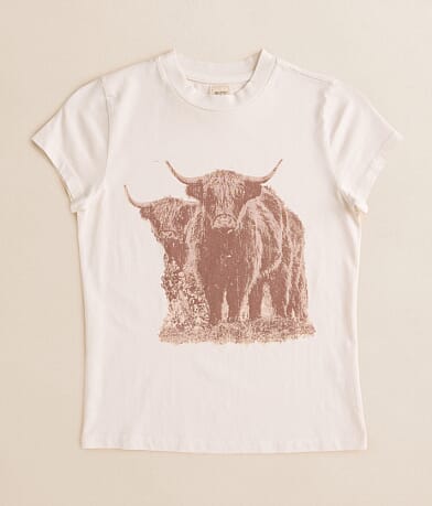 Modish Rebel Girls - Cow Oversized T-Shirt front view