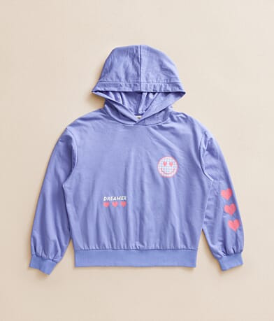 Girls - Dreamer Smiley Hooded Sweatshirt