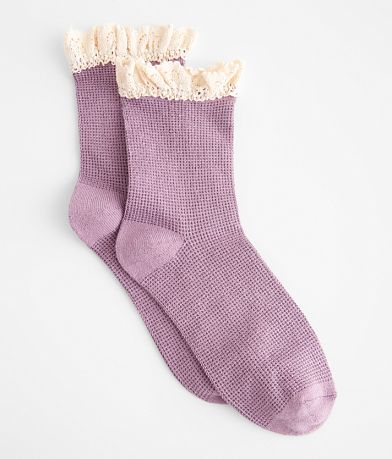 Free People Beloved Waffle Knit Socks front view