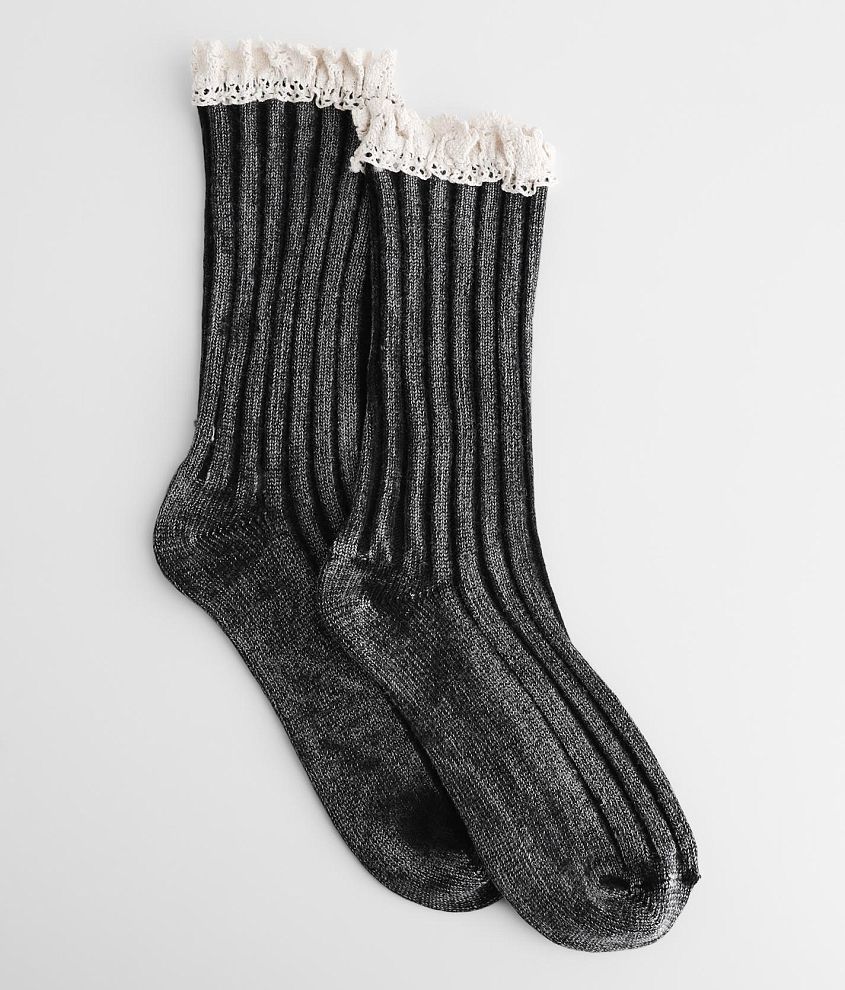 Free People Molly Ruffle Socks front view