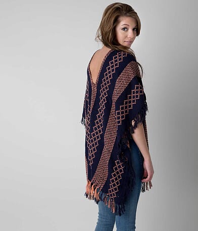 Free People Weaved Poncho misc detail 1 view