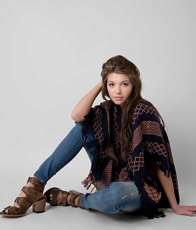 Free People Weaved Poncho misc detail 2 view