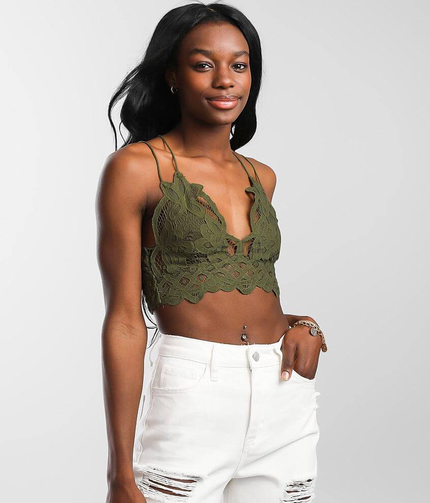 Free People Adella Lined Bralette - Women's Bandeaus/Bralettes in Olive