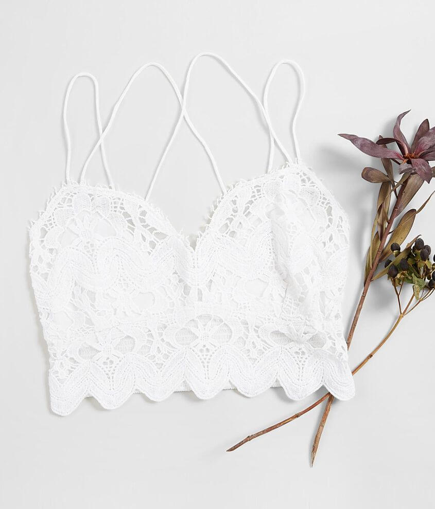 Free People Ilektra Bralette Womens Bandeaus Bralettes In White Buckle