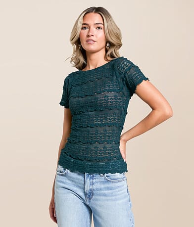 Free People Angelina Lace Top front view