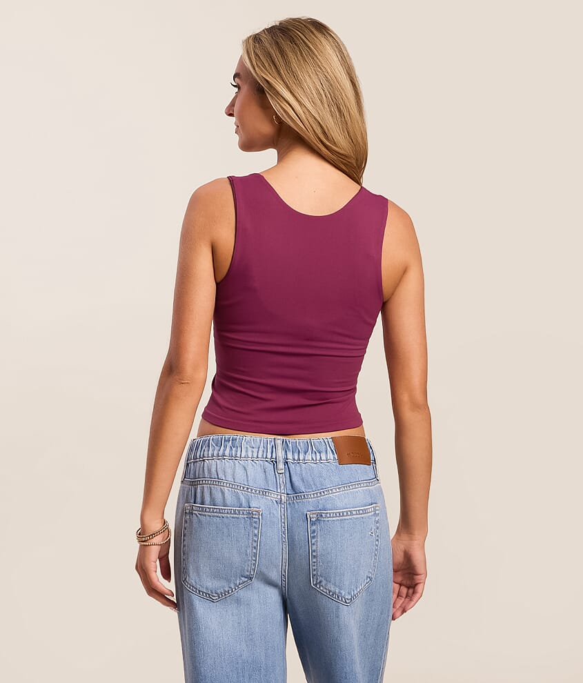 Clean Lines Cropped Muscle Cami Tank Top