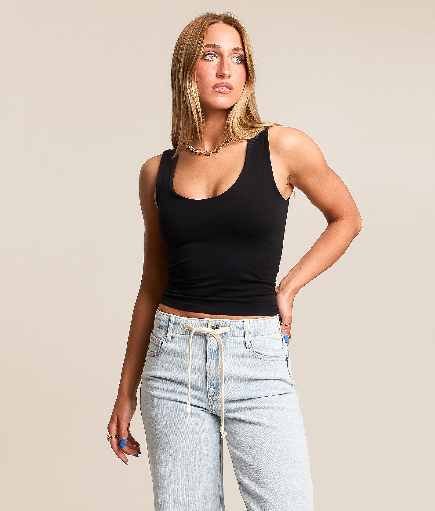 Free People Clean Lines Cropped Muscle Cami Tank Top - Women's