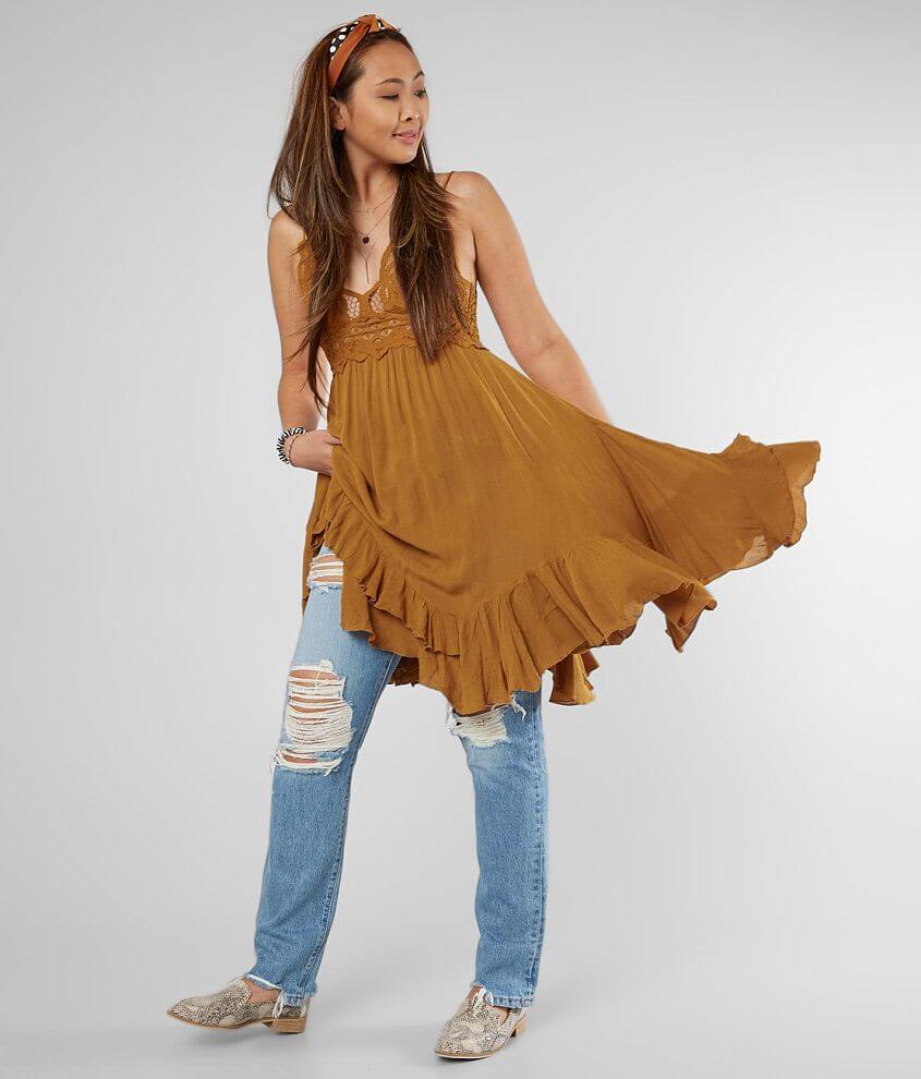 FREE PEOPLE: ADELLA LACE SLIP DRESS