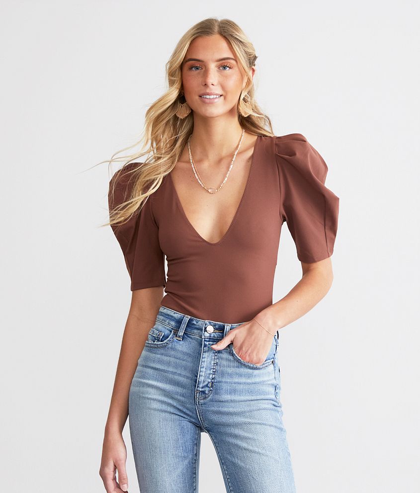 Free People Va Va Voop Bodysuit front view