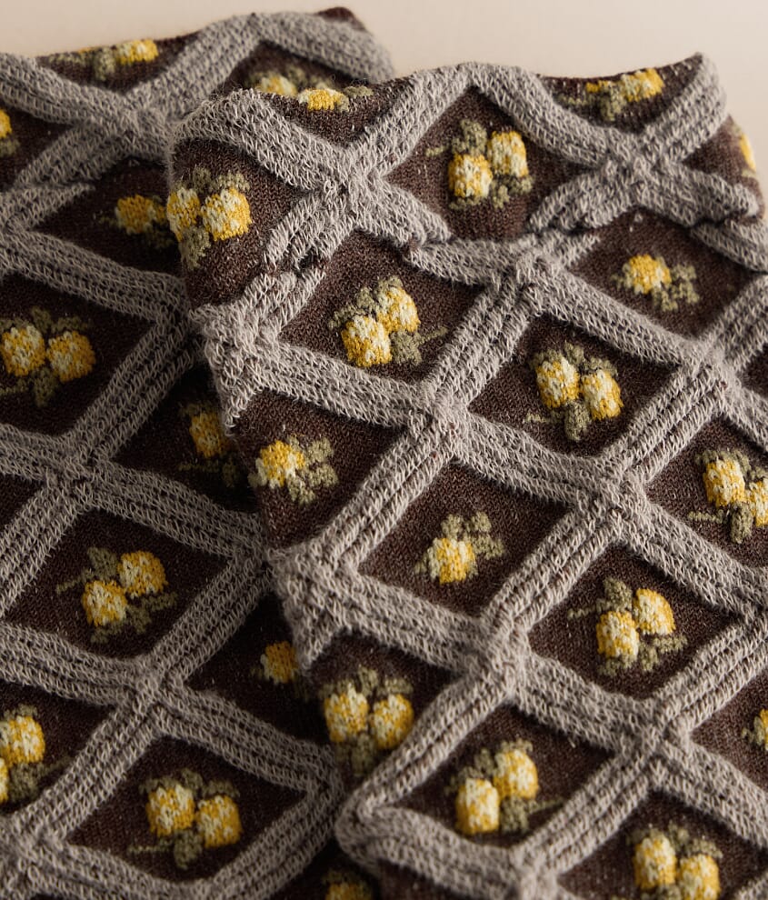 Floral Jacquard Socks