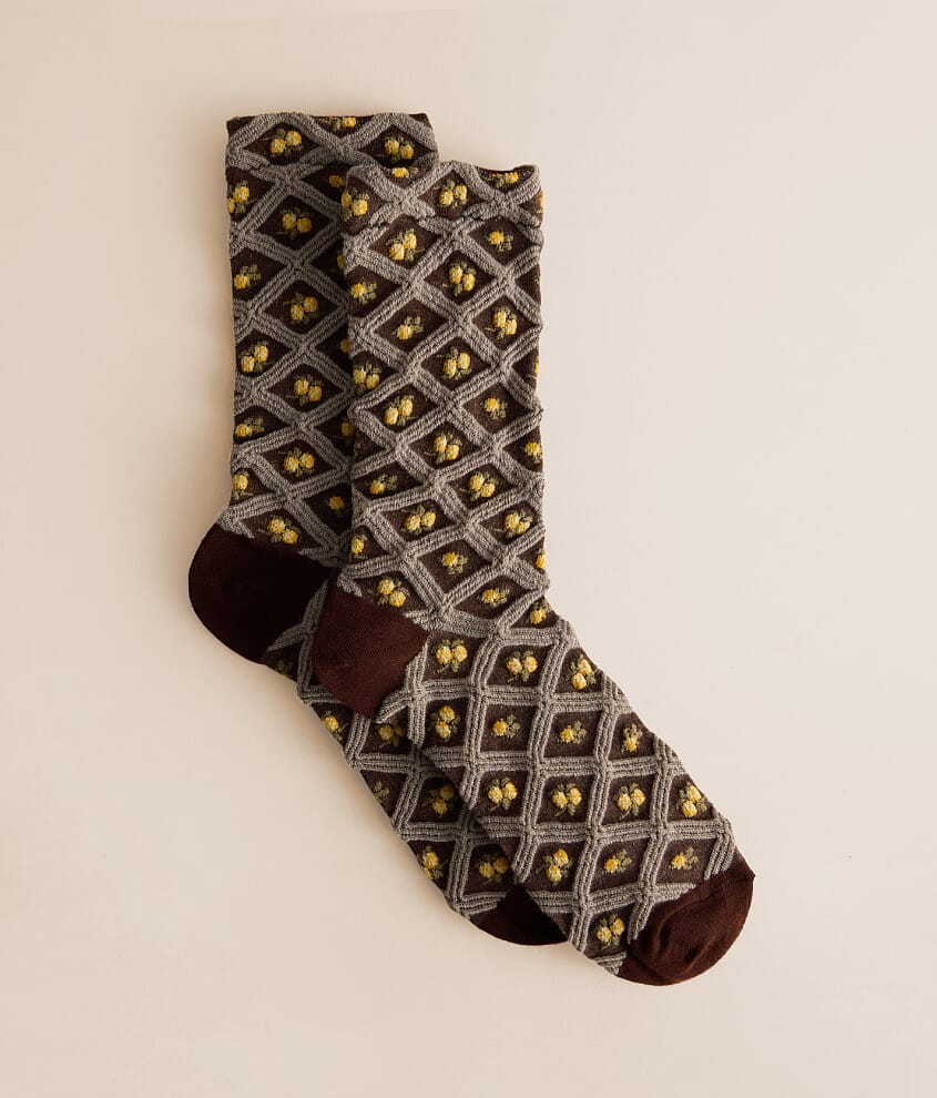 Floral Jacquard Socks