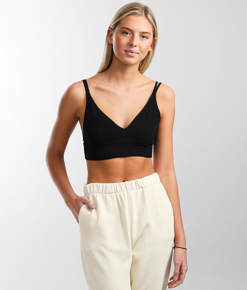 Free People Seams Right Bralette - Women's Intimates in Black