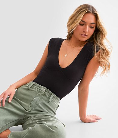 Free People Meg Seamless Bodysuit front view