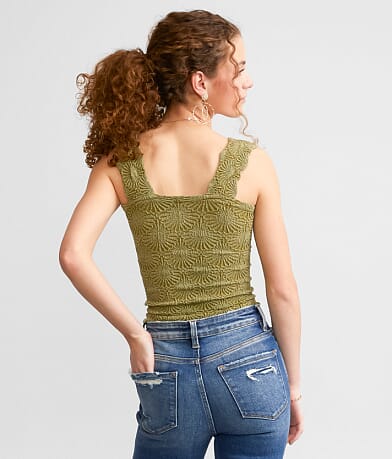 Free People Love Letter Cropped Cami Tank Top BACK
