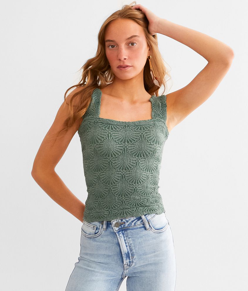 Free People Love Letter Cropped Cami Tank Top Women's Tank Tops in