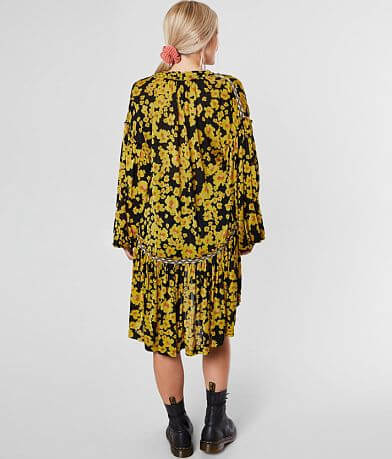 Free People Love Letter Floral Tunic Blouse BACK