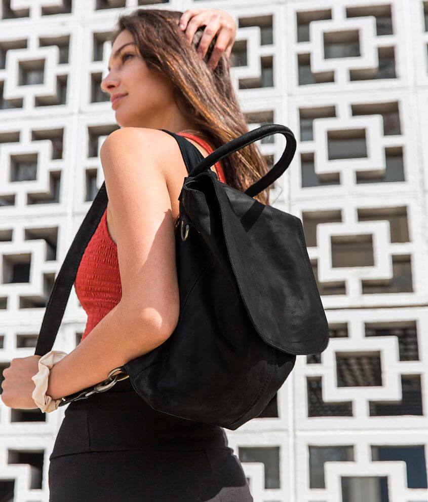 Free People Black Leather Backpack ▪️NWT Free People East End Leather Backpack in Black | eBay main image 2