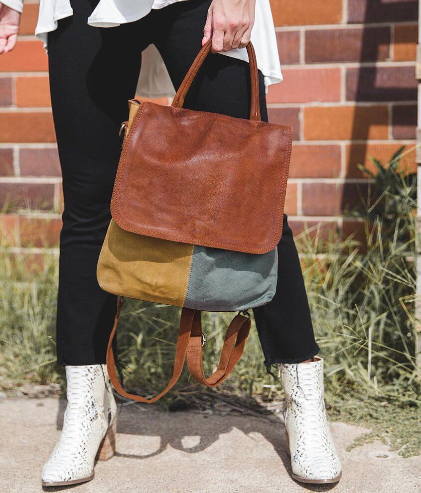 Free people leather online backpack