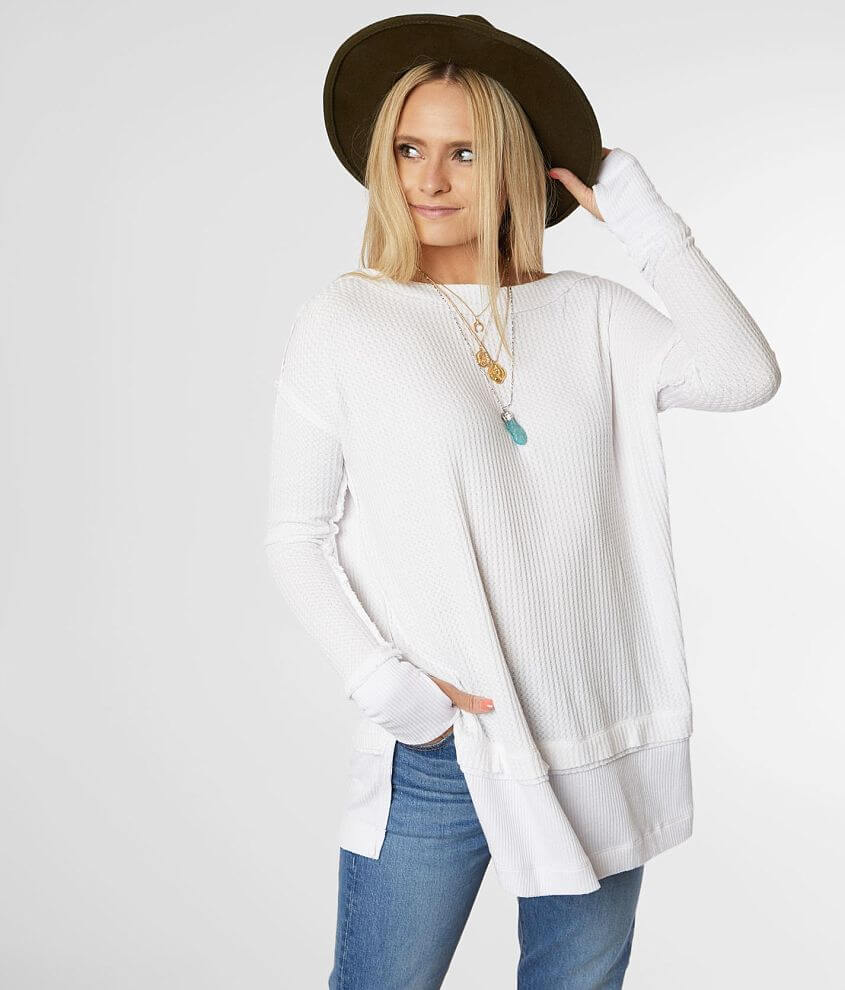 Free People North Shore Thermal Tunic Top front view